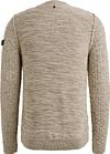 PME Legend Sweater Mouliné Beige Product / Achterkant