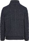 State Of Art Cardigan Cable Zip Melange Navy