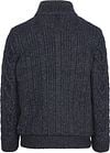 State Of Art Strickjacke Cable Zip Melange Navy