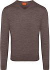 Suitable Merino Pullover V-Hals Taupe PU-MRI-V-24 195391 Brown kopen | Suitable