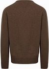 William Lockie V-Ausschnitt Pullover Lammwolle Mocha Product / Achterkant