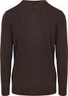 Profuomo Pullover Merino Wool Dark Brown Product / Achterkant