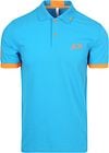 Sun68 Polo Shirt Logo Fluo Blue A35122-73 order online | Suitable