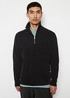 Marc O'Polo Half Zip Pullover Corduroy Schwarz Model / Voorkant