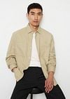 Marc O'Polo Shirt Twill Flannel Beige Model / Voorkant