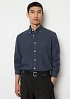 Marc O'Polo Shirt Twill Dark Blue Model / Voorkant