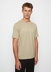 Marc O'Polo T-Shirt Logo Beige Model / Voorkant