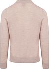 King Essentials The Robert Long Sleeve Polo Merino Beige Product / Achterkant