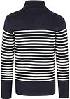 Armor-Lux Camionneur Half Zip Pullover Wolle gestreift Navy Product / Achterkant