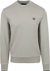 Fred Perry Sweater Logo Limestone Grijs M7535-R28 kopen | Suitable