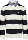 Gant Polo Heavy Rugger Shield Rayures Marine Blanche commander en ligne | 2004083-113 | Suitable Luxembourg