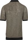 Marc O'Polo Knitted Polo Shirt Stripes Black Beige Product / Achterkant