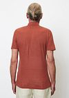 Marc O'Polo Polo Shirt Linen Red Model / Achterkant