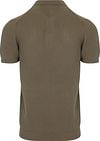 Suitable Respect Polo Structure Knit Olijfgroen Product / Achterkant
