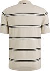 Vanguard Knitted Poloshirt Streifen Beige Product / Achterkant
