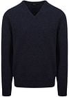 William Lockie Pullover Lambswool V Midnight Navy 7092 HF V-NECK DF 3 Midnight Mix