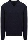 William Lockie Pullover Lambswool V Mignight Navy 7092 HF V-NECK DF 3 Midnight Mix