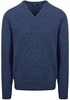 William Lockie Pullover Lambswool V-Neck Indigo Blue 7092DF-118 Rhapsody order online | Suitable
