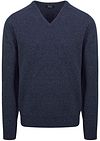 William Lockie V-Neck Lambswool Indigo Melange 7092DF-12 Indigo Melange order online | Suitable