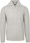 Profuomo Half Zip Pullover Merino Wool Melange Grey PPVJ30016A-C1 order online | Suitable