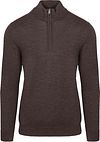 Profuomo Pullover Half Zip Laine Merino Marron Foncé PPVJ30003G-H2 commander en ligne | Suitable