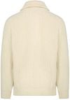 Armor-Lux Camionneur Half Zip Trui Wol Ecru Product / Achterkant
