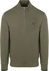 Fred Perry Half Zip Pullover Olive Green M3574-W49 order online | Suitable