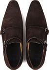 Giorgio Amalfi Shoe Monk Strap Brown Suede Product / Detail