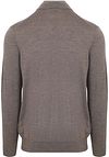 Profuomo Half Zip Pullover Merino Wool Taupe