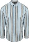 Scotch and Soda Hemd Crinkled Stripe Lichtblauw 180021-420 kopen | Suitable