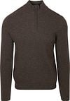 Steppin' Out Half Zip Trui Merinowol Bruin kopen | Suitable