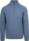 Suitable Half Zip Pullover Tweed Wool Blend Blau PU-RSP-WOHZ-24 Blue kaufen | Suitable