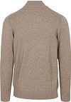 Profuomo Strickjacke Merinowolle Taupe Product / Achterkant