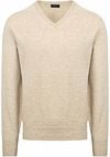 William Lockie V-Neck Lambswool Linen Beige order online | 7092DF-30 Linen | Suitable Norway