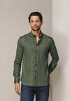 State of Art Chemise Jersey Herringbone Verte Model / Voorkant