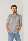 State Of Art Short Sleeve Shirt Print Twill Light Blue  Model / Voorkant