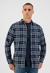 Dstrezzed Chenille Shirt Checks Navy Model / Voorkant