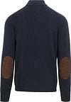 Barbour Trui Wol Patch Navy Product / Achterkant