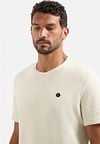 No-Excess T-Shirt Jacquard Ecru Model / Detail