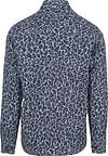 BOSS Shirt Linen Print Blue Product / Achterkant