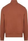 Fred Perry Half Zip Trui Whisky Bruin Product / Achterkant