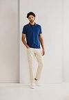 State of Art Poloshirt Jersey Navy Model / Voorkant