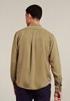 Dstrezzed Shirt Garment Dyed Tencel Khaki Model / Achterkant