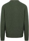 William Lockie V-Auschnitt Pullover Lammwolle Rosemary Grün Product / Achterkant