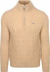 Gant Halfzip Lambswool Sweater Cable Beige order online | Suitable Liechtenstein