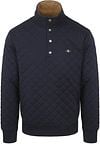 Gant Quilted Mocker Pullover Navy kaufen | 2067083-433 | Suitable