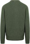 William Lockie Pullover Lambswool V-Neck Olive Green Product / Achterkant