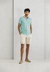 State of Art Polo Slubmelange Hellblau Model / Voorkant