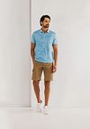 State of Art Poloshirt Faded Leaf Hellblau Model / Voorkant