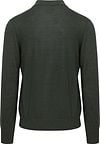 King Essentials The Robert Long Sleeve Poloshirt Merino Donkergroen Product / Achterkant